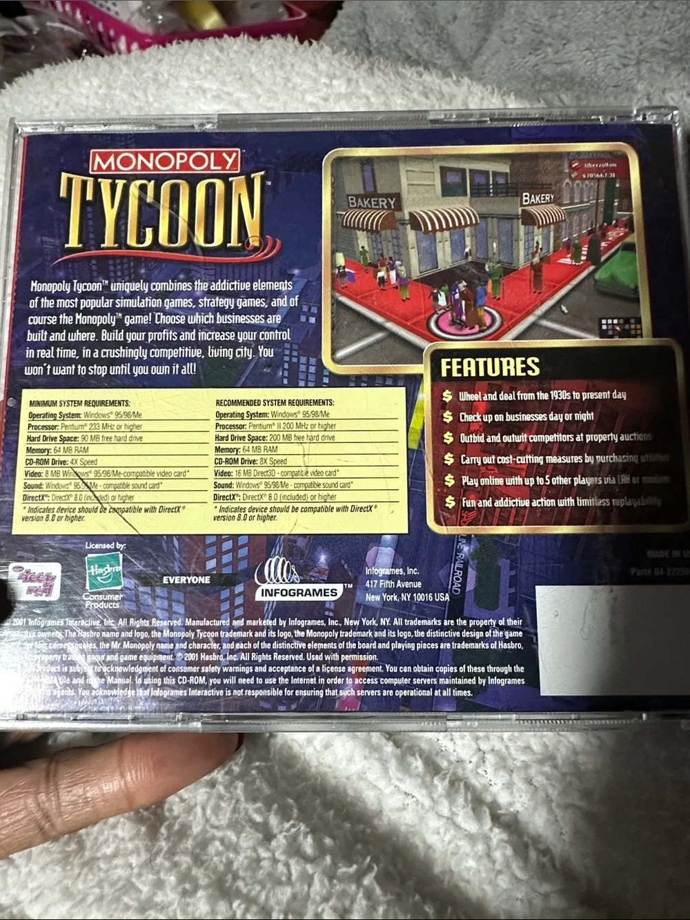 Battlefield 2 -Video Game(disc #4 missing)& Monopoly TYCOON(case broken)